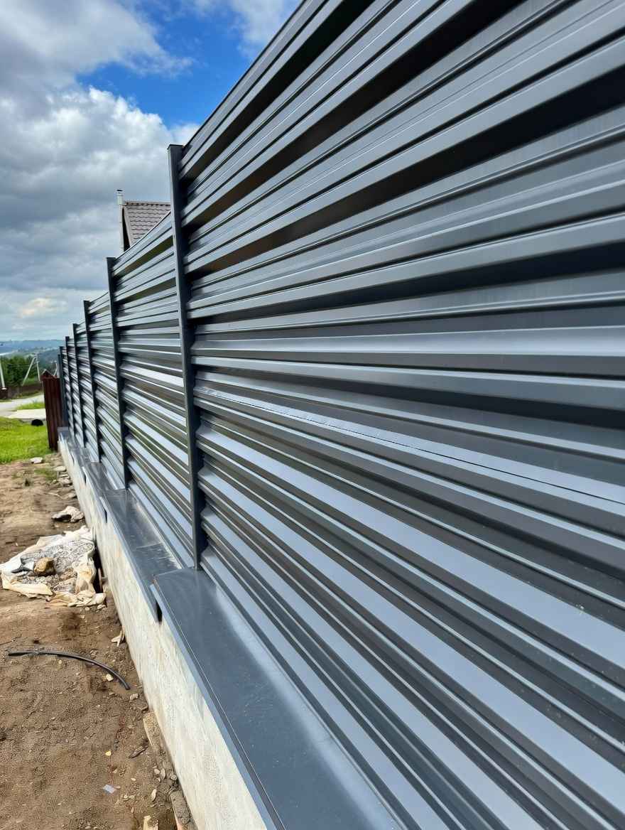 Кровля и перекрытие из профнастила Н75